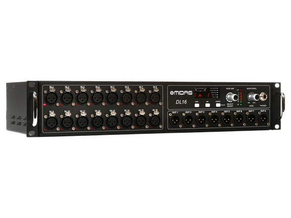 MIDAS DL16 - коммутационный блок (стейдж-бокс) для работы с микшерными консолями