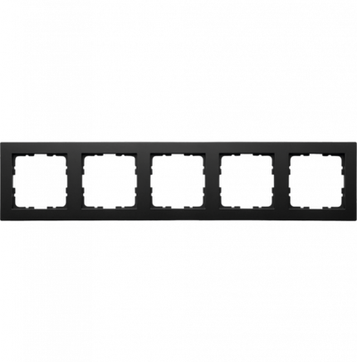 Рамка G-Classic 5-постовая, цвет черный матовый (soft touch)