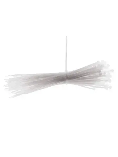 Хомуты пластиковые стяжки 150 мм 100 шт Белые KROFT