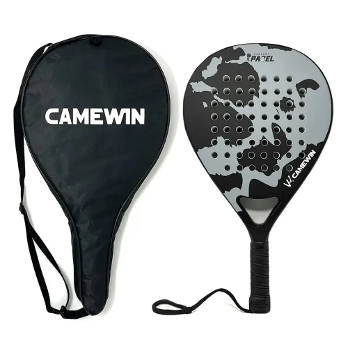 Ракетка для падел тенниса CAMEWIN Padel 4003 (с чехлом) 100% карбон, серый