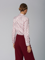 Рубашка приталенная в цветочек