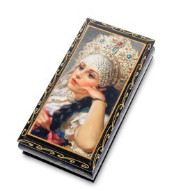 Народные промыслы ШК-11/ 5-D Шкатулка-купюрница в технике декупаж (8х17х4)