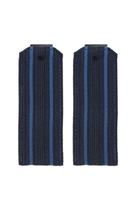 Погоны синие два голубых просвета (на пластике)
