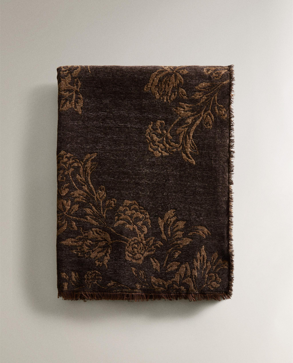 Zara Home плед из полиэстера, коричневый, 140x190 см · 3371/004