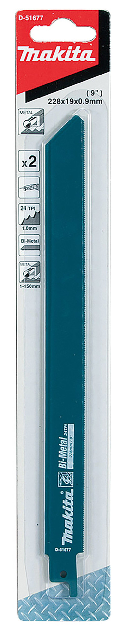 Сабельная пилка для металла 225x0,9x24TPI Makita D-51677