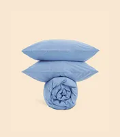 Простыня - Melange Smoky Blue - 230x260 (без резинки)