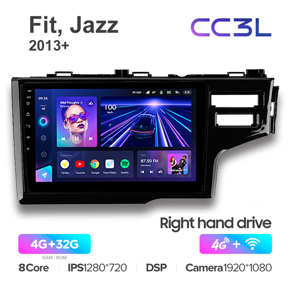 Teyes CC3L 10,2"для Honda Fit, Jazz 2013+ (прав)