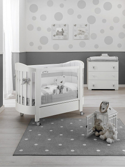 Тумба-комод с пеленальным столом Erbesi Tato белый/серый