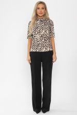 Блуза трикотажная Новый день НЬЮ (бежевая) Б14369-19М LT Collection