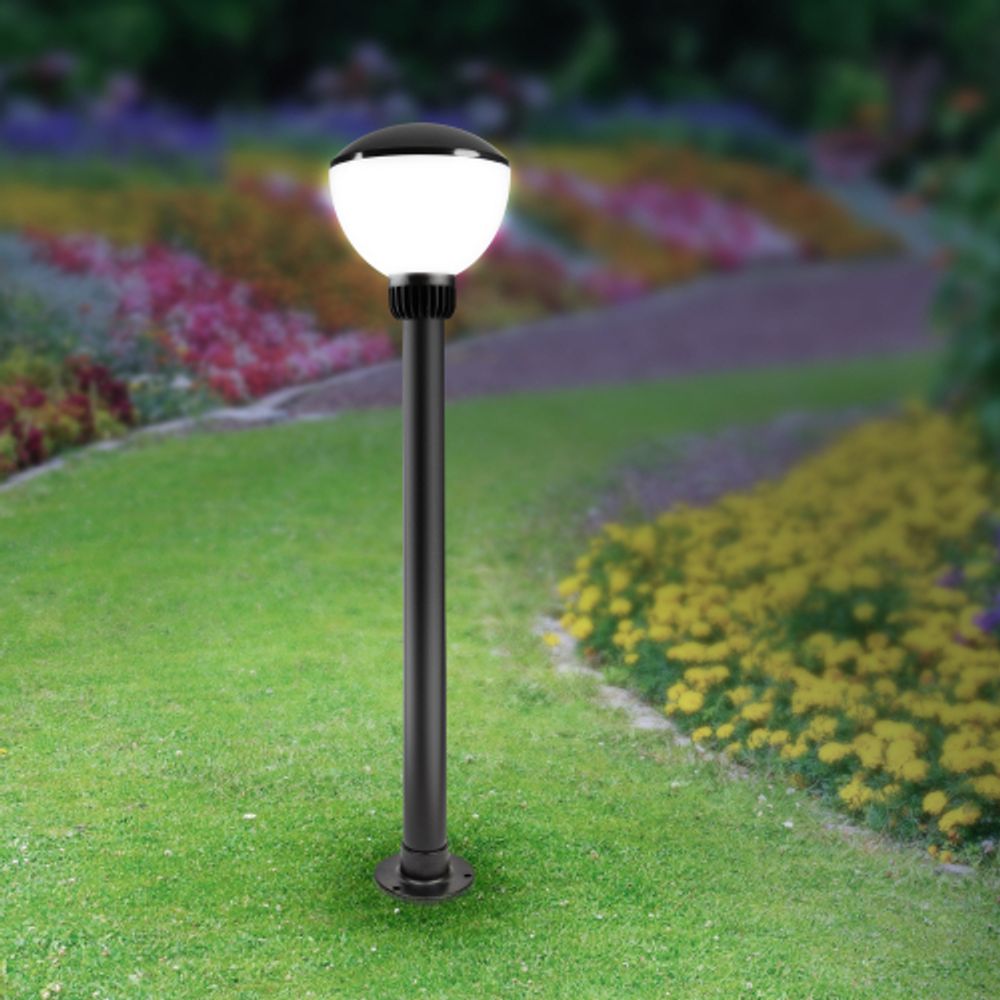 Садово-парковый светильник ЭРА НТУ 01-75-002 Аква 1303 напольный черный IP54 Е27 max75Вт h850mm | Садово-парковые светильники