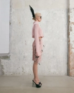 Атласная рубашка Trick Pink