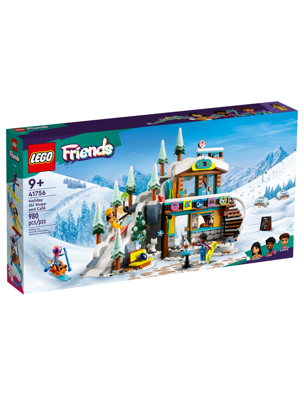 LEGO Friends 41756 Лего Лыжная трасса и кафе, зимний курорт с минифигурками, набор для игры, оригинал LEGO