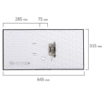 Регистратор 75мм BRAUBERG, покрытие пластик, с уголком, черная