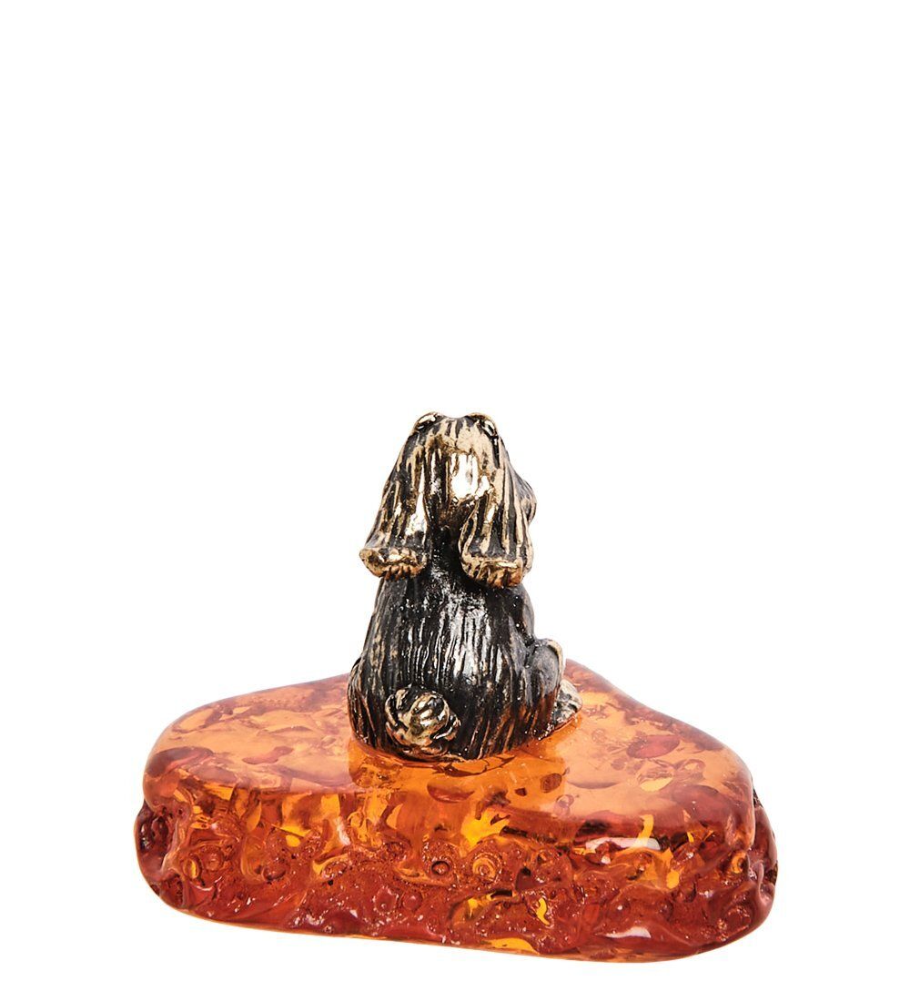 AM-2750 Фигурка «Зайчонок Нано» (латунь, янтарь)