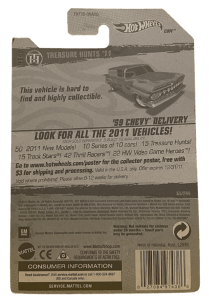 Hot Wheels Treasure Hunt '59 Chevy Delivery (2011)