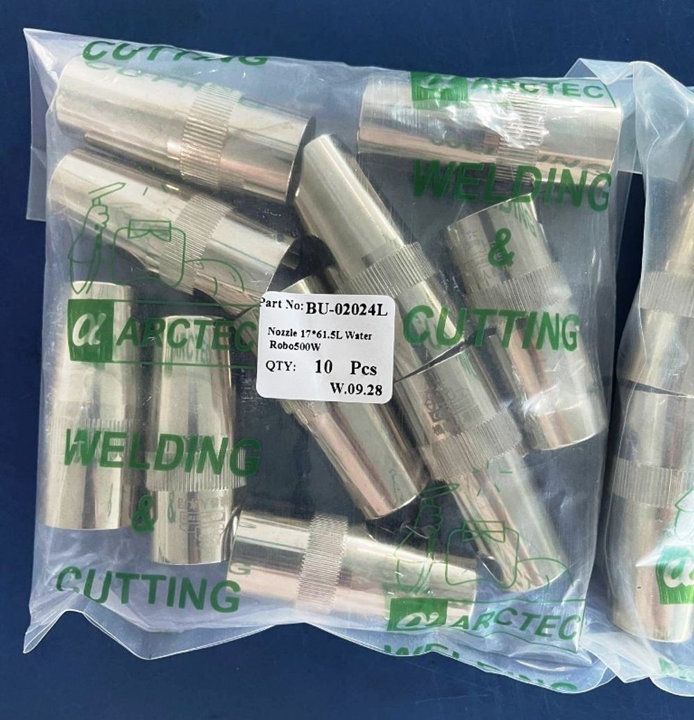 BU-02024L Газовое коническое сопло NW 17,0 / L=61,5L для роботизированных сварочных горелок ARCTEC