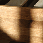 Кровать 200х200 Флеверс, двуспальная, деревянная, на ножках в стиле лофт, из дуба