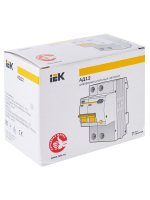 Выключатель автоматический дифференциального тока 2п C 63А 30мА тип AC 4.5кА АД-12 KARAT IEK MAD10-2-063-C-030