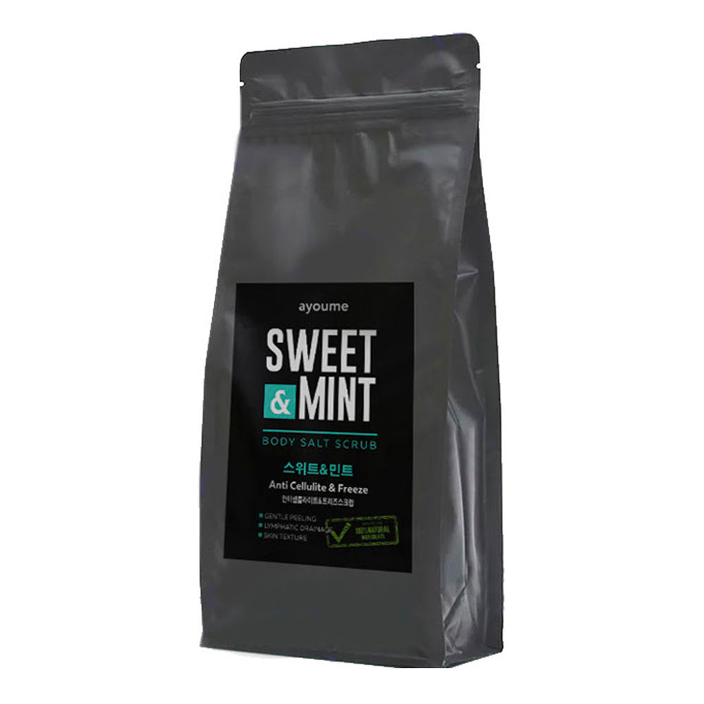 Ayoume Охлаждающий скраб сладкая мята  Sweet & Mint Body Salt Scrub 450гр