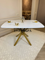 Кухонный раздвижной стол "Румба", белый глянец