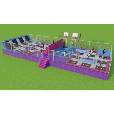 Батутная арена с баскетбольными кольцами (23х9х3.15м)
