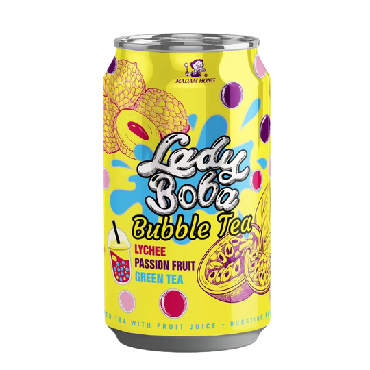 Напиток Lady Boba Bubble Tea со вкусом личи и маракуйи
