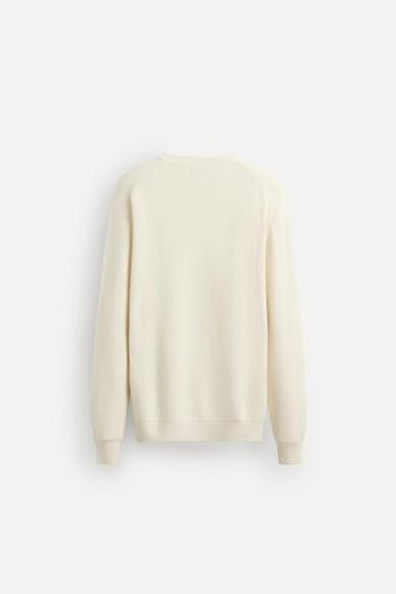 ZARA ДЖЕМПЕР ЖЕМЧУЖНОЙ ВЯЗКИ, ЭКРЮ