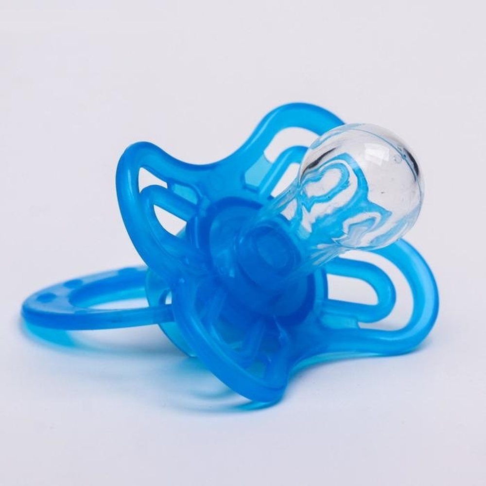 4770926 Соска-пустышка классическая, силикон, от 0 мес., с колпачком «Бабочка», цвет голубой