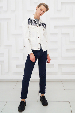 LIGVIANNI Джинсовая куртка Denim Jacket Black-White