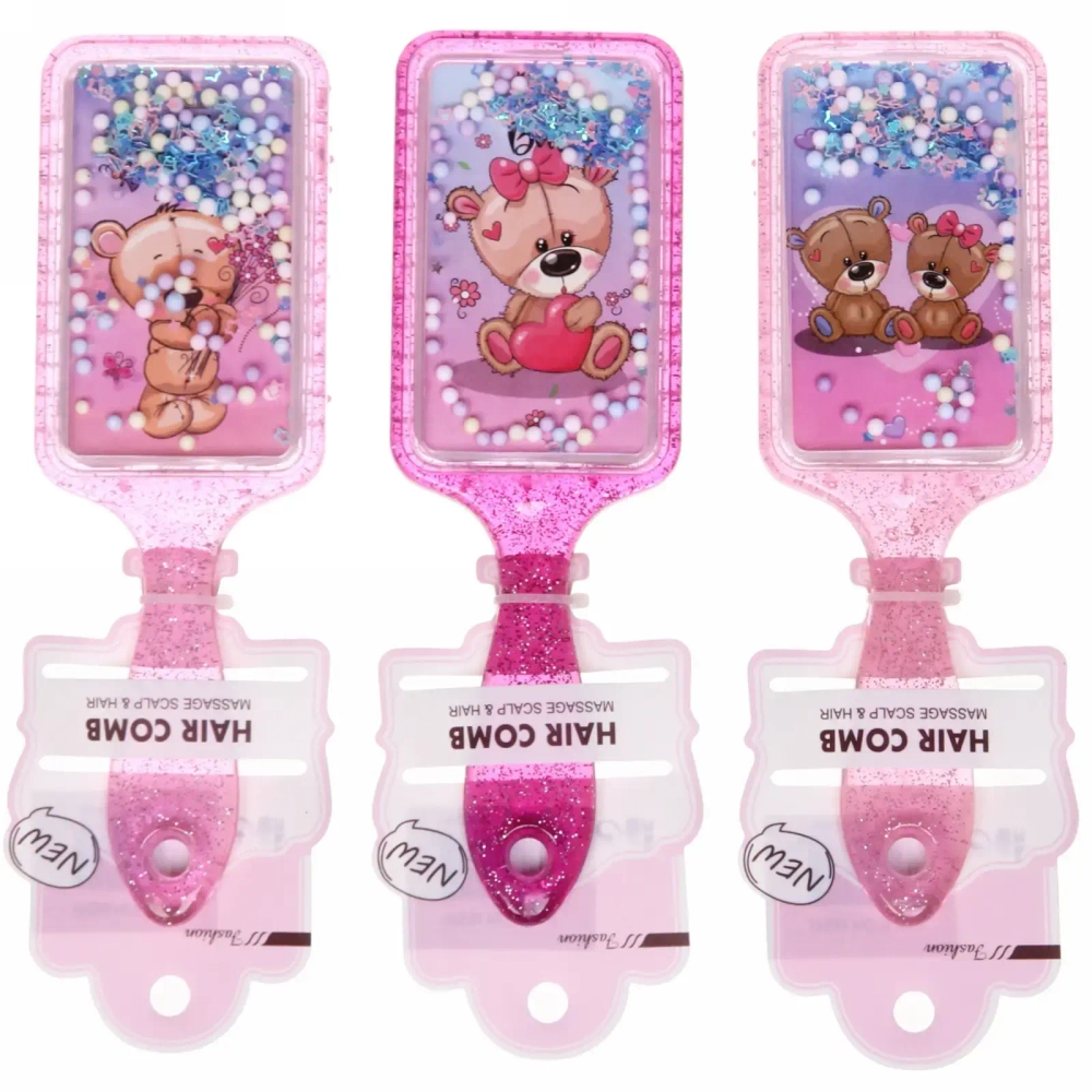 Расческа массажная «Baby House Boom», микс 4 вида Мишки, 18,5*6см