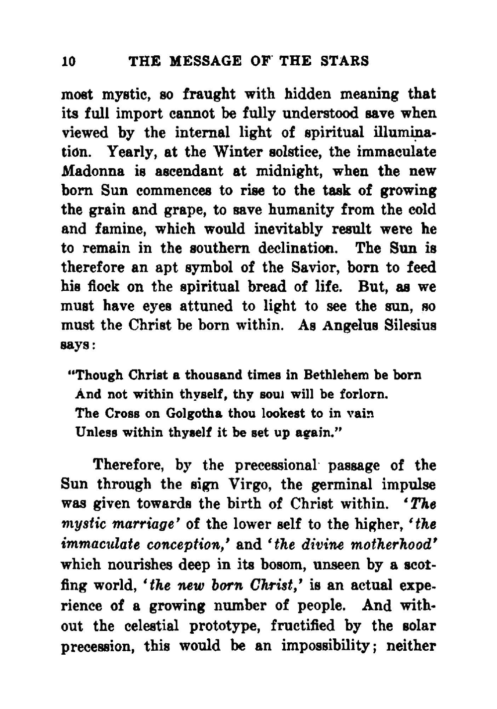 The Message of the Stars | Max Heindel