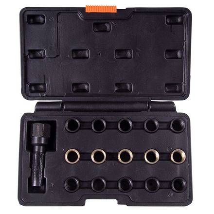 Цена на AFFIX (AF10312116C) Метчик для восстановления свечной резьбы, набор ремонтных вставок (футорок), кейс, 16 предметов