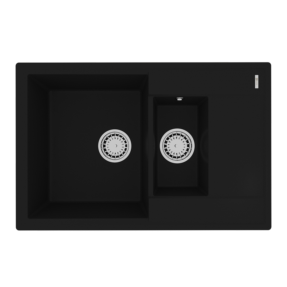 КУХОННАЯ МОЙКА ИЗ КВАРЦГРАНИТА LEMARK RAMZA 760 ЦВЕТ: АНТРАЦИТ (9910037)