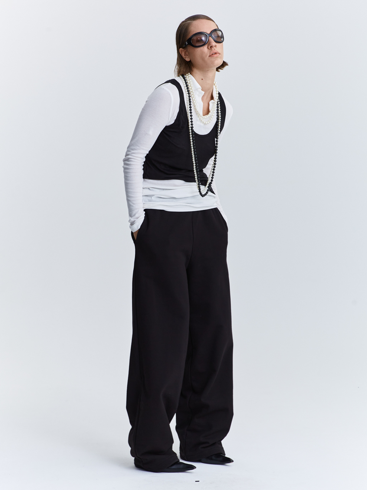 Брюки багги из футера