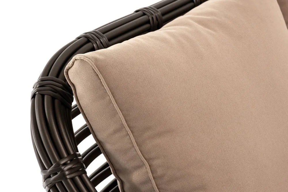 "Ницца" диван из искусственного ротанга трехместный, цвет бронзовый