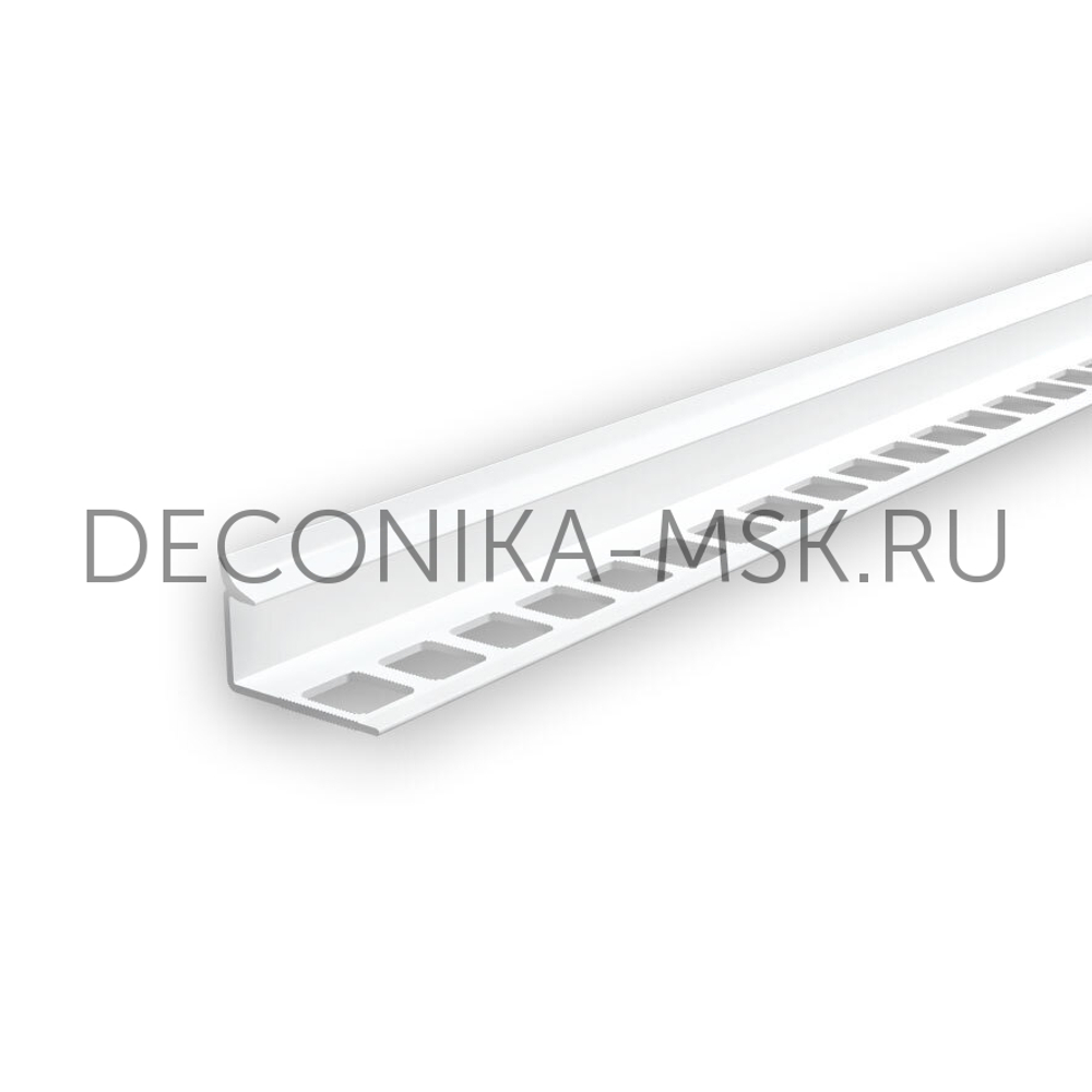 Раскладка для плитки внутренняя DECONIKA 8мм 2.5м Белый глянцевый, Д-Пл8-В-001БГ