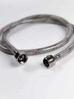 Гибкая подводка для воды в ПВХ оболочке 1/2" гайка-штуцер 60 cм, алюминиевая нить, 10552