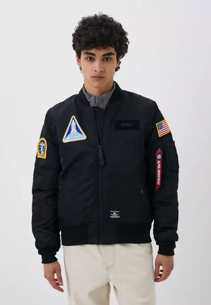 Бомбер Alpha Industries MA-1 NASA Gen II Replica  (Черный)