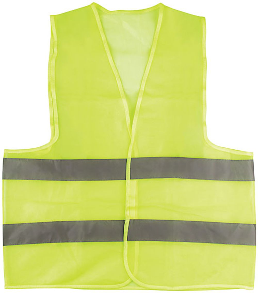 Жилет сигнальный желтый, 2 горизонтальные полосы, 60 гр., размер XL, 12122М