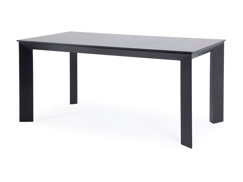 &quot;Венето&quot; обеденный стол из HPL 240х100см, цвет &quot;серый гранит&quot;, каркас черный