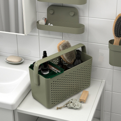 IKEA UPPRÄMEN  (ИКЕА УППРÄМЕН)  -  Контейнер, серо-зеленый, 35x17x25 см