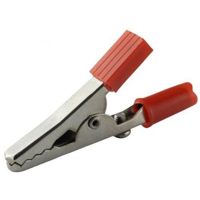 Зажим крокодил для проводов 5A 55мм (Красный) - 10шт