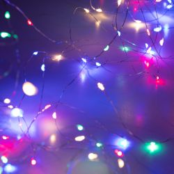 Светодиодная новогодняя гирлянда ЭРА ЕGNIG - ZM занавес с пультом 3*3 м мультиколор 300 LED