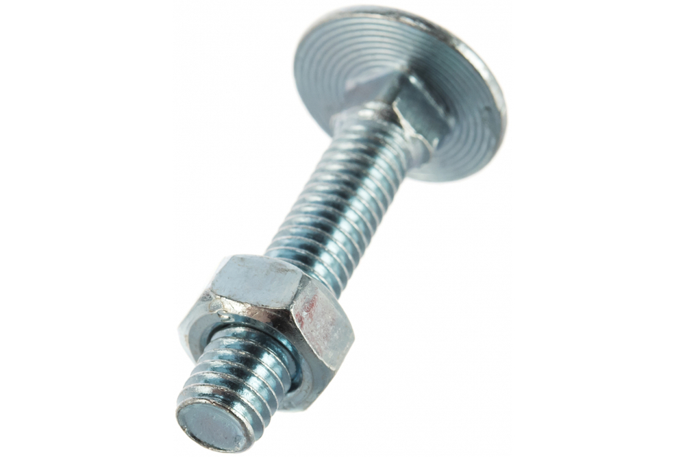 БОЛТ МЕБЕЛЬНЫЙ ELEMENT DIN603 С ГАЙКОЙ ОЦИНК 6Х30 10ШТ 2148