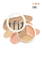 TFIT - КОНСИЛЕР С КОМПЛЕКСОМ АМИНОКИСЛОТ ПАЛЕТКА ПРОХЛАДНАЯ ЦВЕТОВАЯ ГАММА ТОНОВ COVER UP PRO CONCEALER 03 COOL, 15 ГР