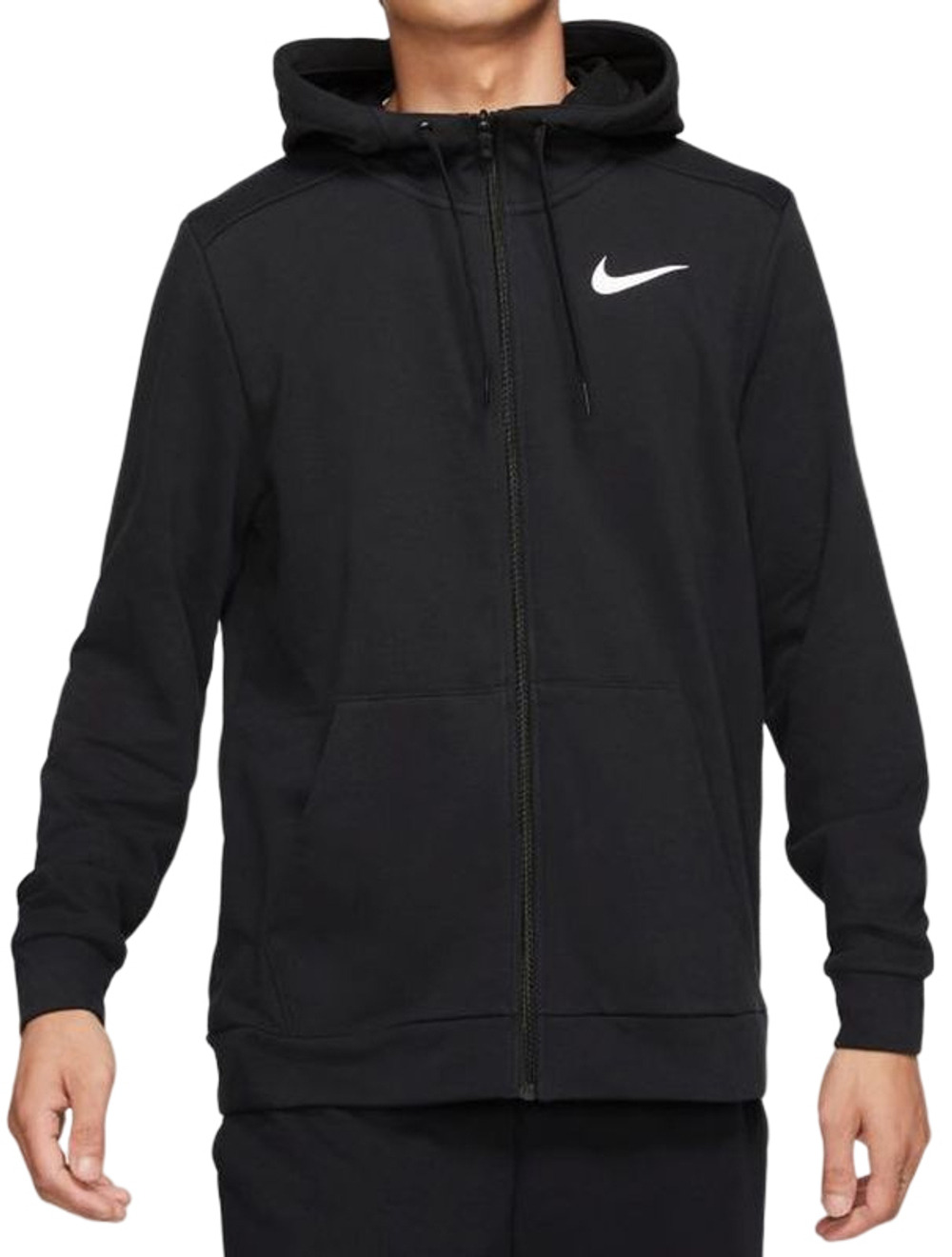 Мужская теннисная кофта Nike Dri-Fit Hoodie Full Zip M - black/white