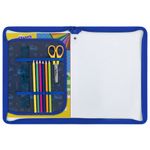 Папка для труда на молнии ЮНЛАНДИЯ А4, 1 отделение, откидная планка, органайзер, "Beware", 272224