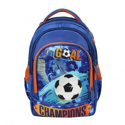 Ранец школьный Гармония 40*28*18см, анатом. спинкой, 1 отдел, 2 кармана, 2 боковых кармана "Футбол"