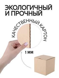 Коробка подарочная картонная 10 шт, 25х25х3