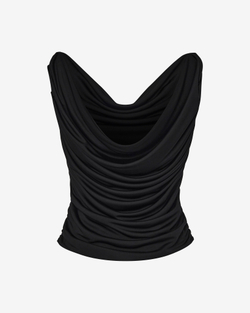 Топ из трикотажа с драпировкой